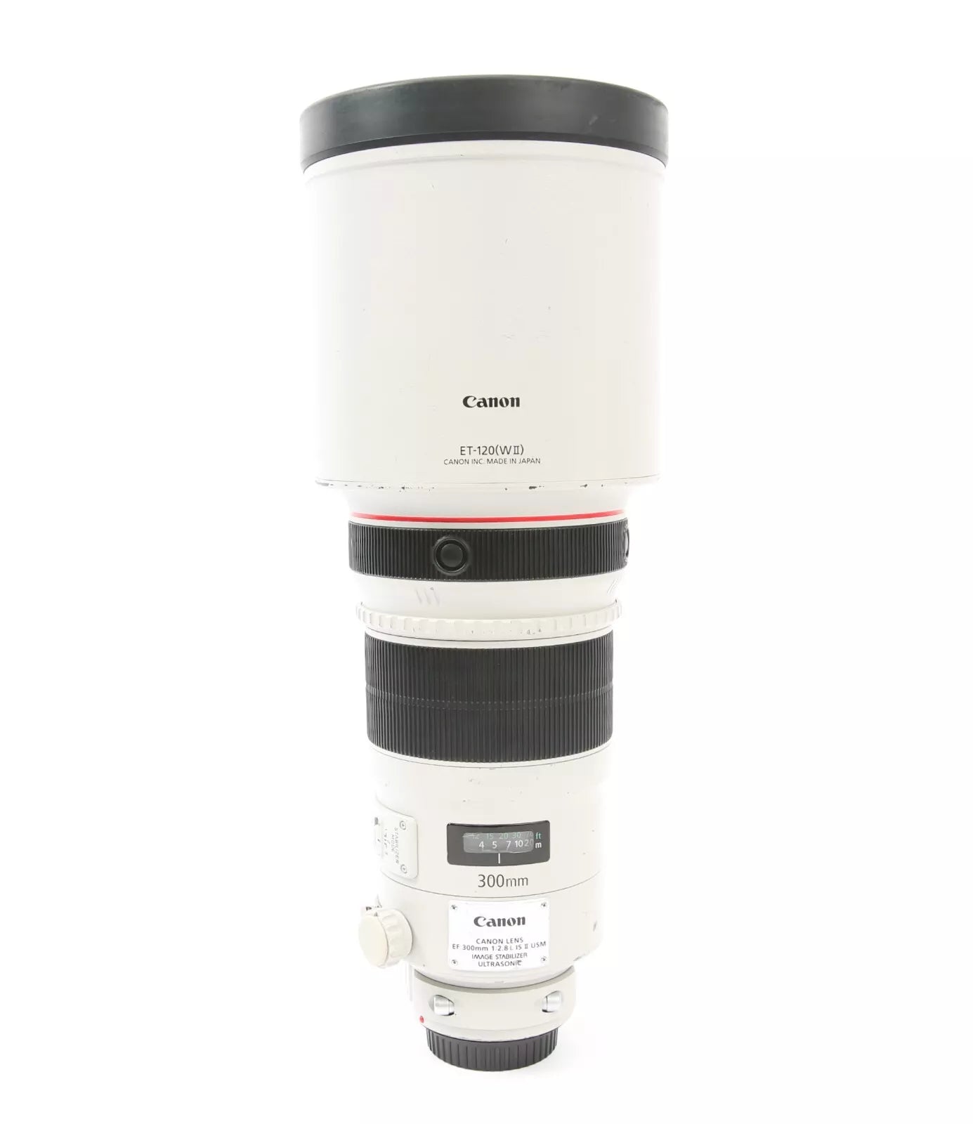 Canon EF 300mm f/2.8L IS II USM Lens with Both Caps, Hood and Neck Strap